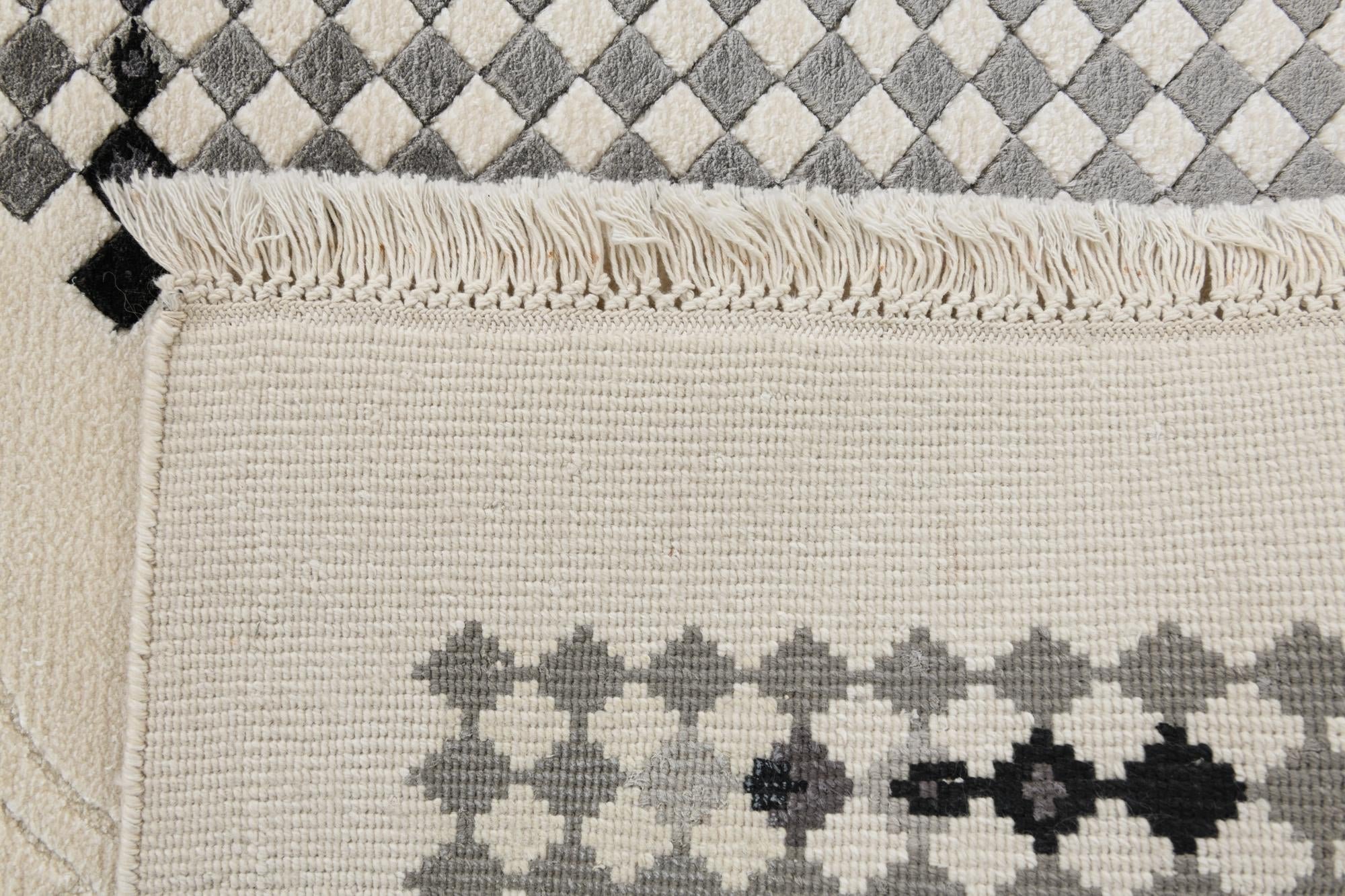 2' 7 x 9' 11 Hand Knotted Darya Wool Runner Rug