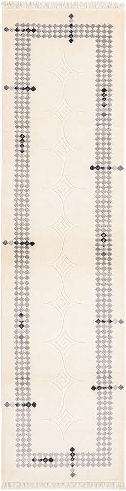 2' 7 x 9' 11 Hand Knotted Darya Wool Runner Rug