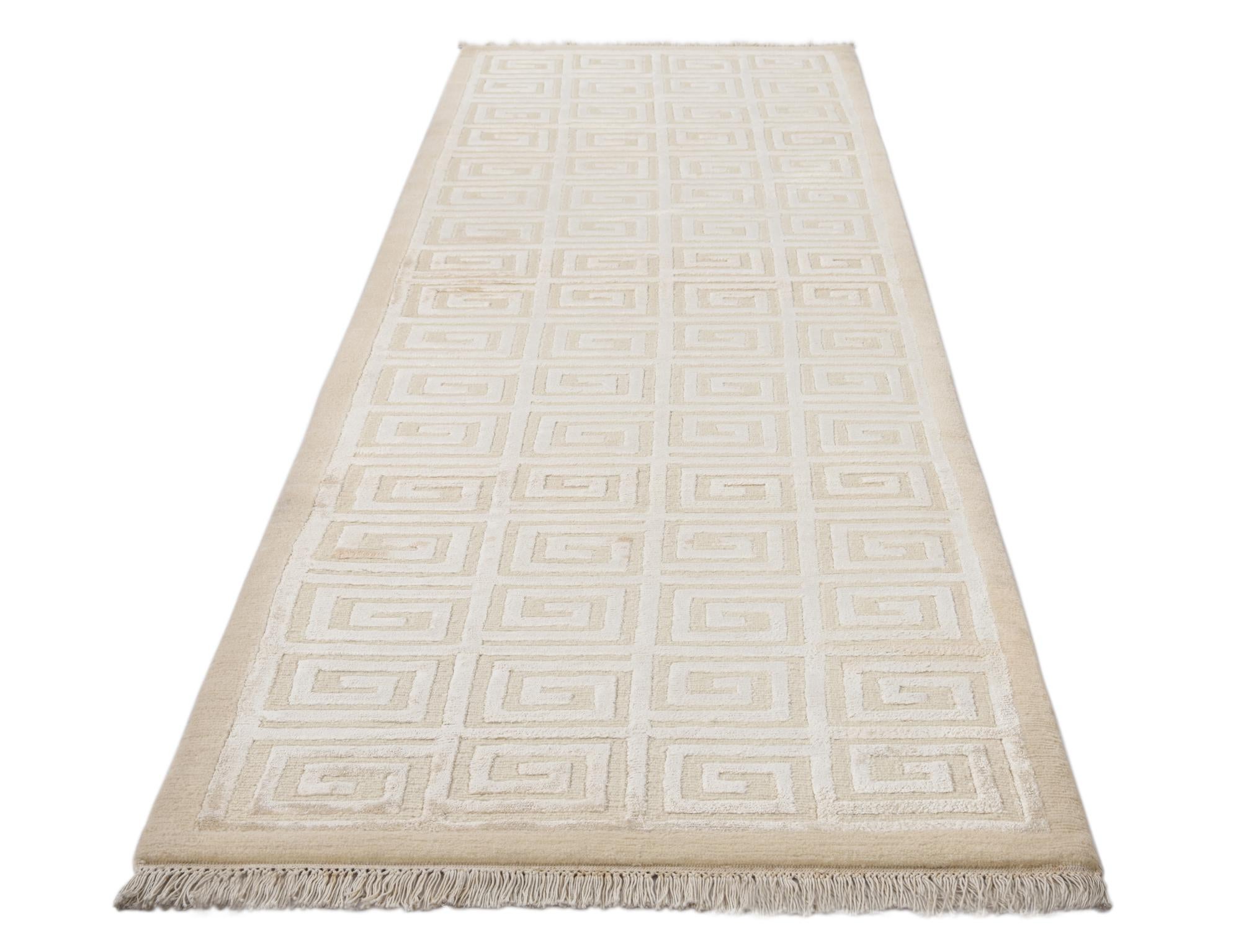 2' 10 x 9' 10 Hand Knotted Darya Wool Runner Rug