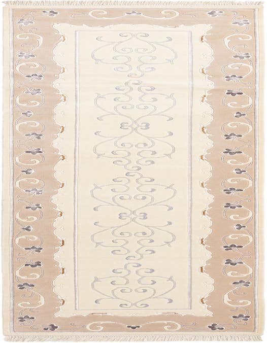 Detail image of 2' 8 x 10' Hand Knotted Darya Wool Runner Rug