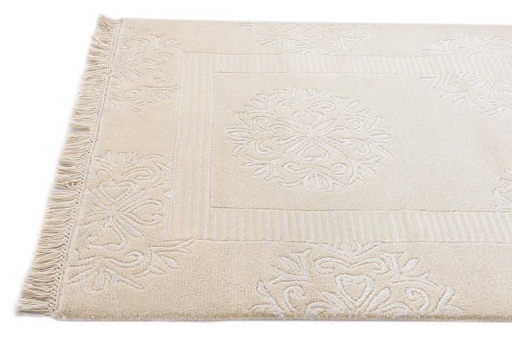 Detailansicht von 85cm x 315cm Handgeknüpft Darya Wolle Läufer Teppich