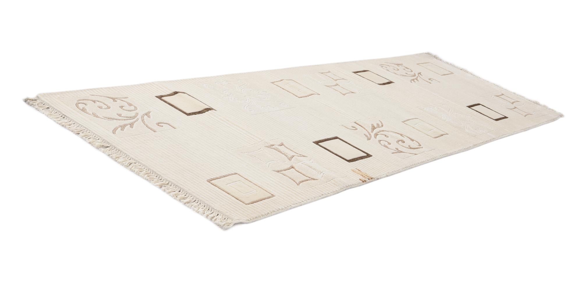 2' 9 x 8' 6 Hand Knotted Darya Wool Runner Rug