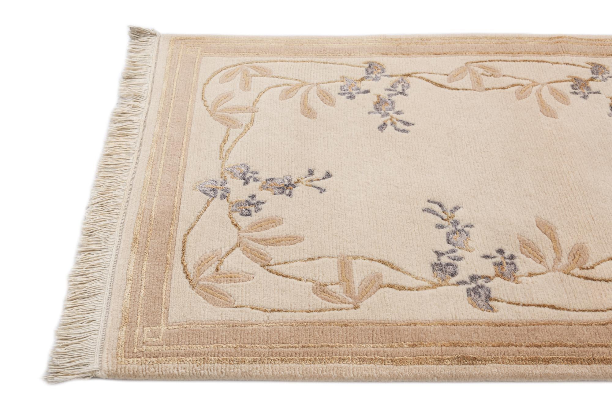 2' 7 x 9' 8 Hand Knotted Darya Wool Runner Rug