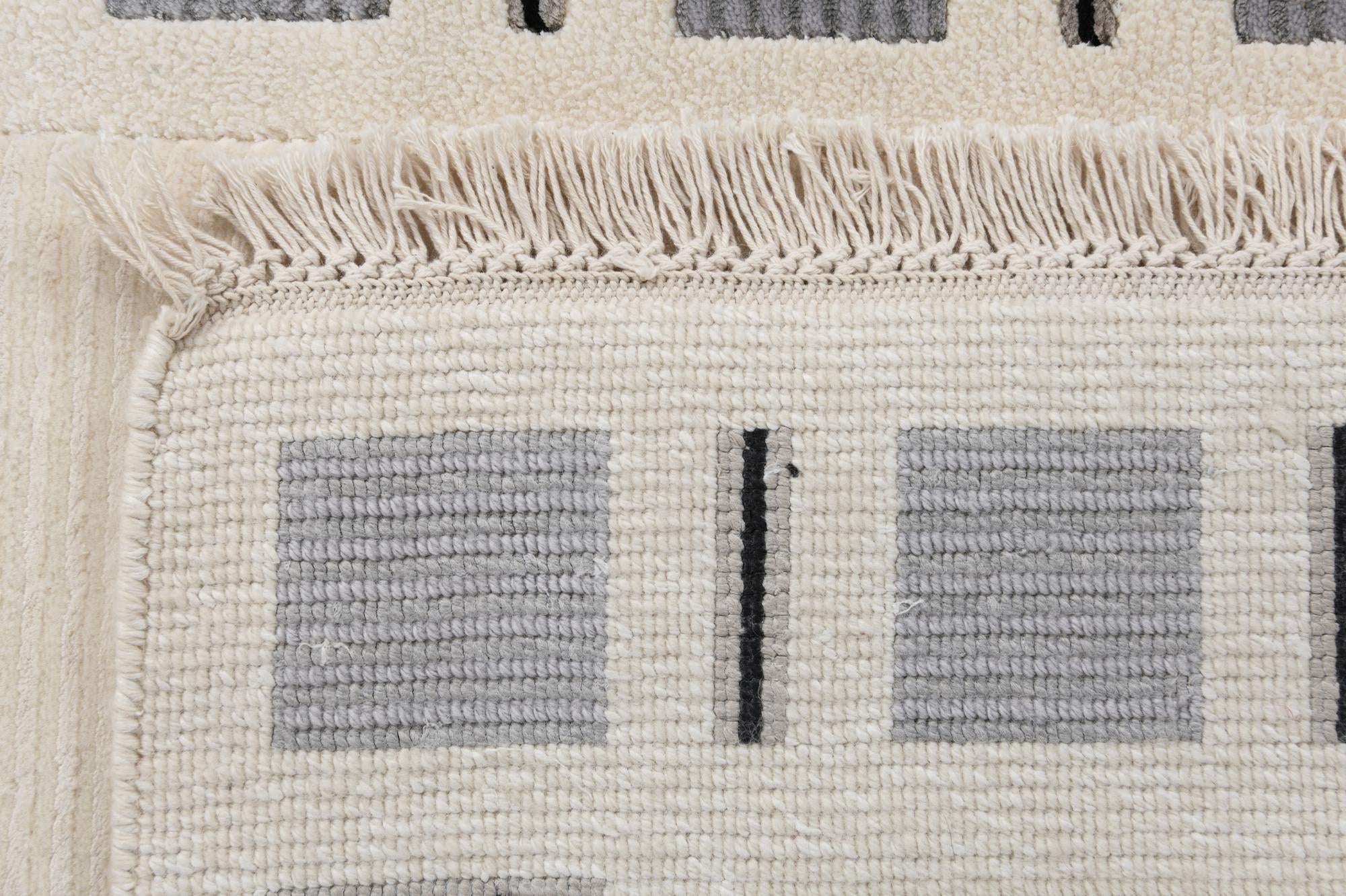 2' 8 x 9' 8 Hand Knotted Darya Wool Runner Rug