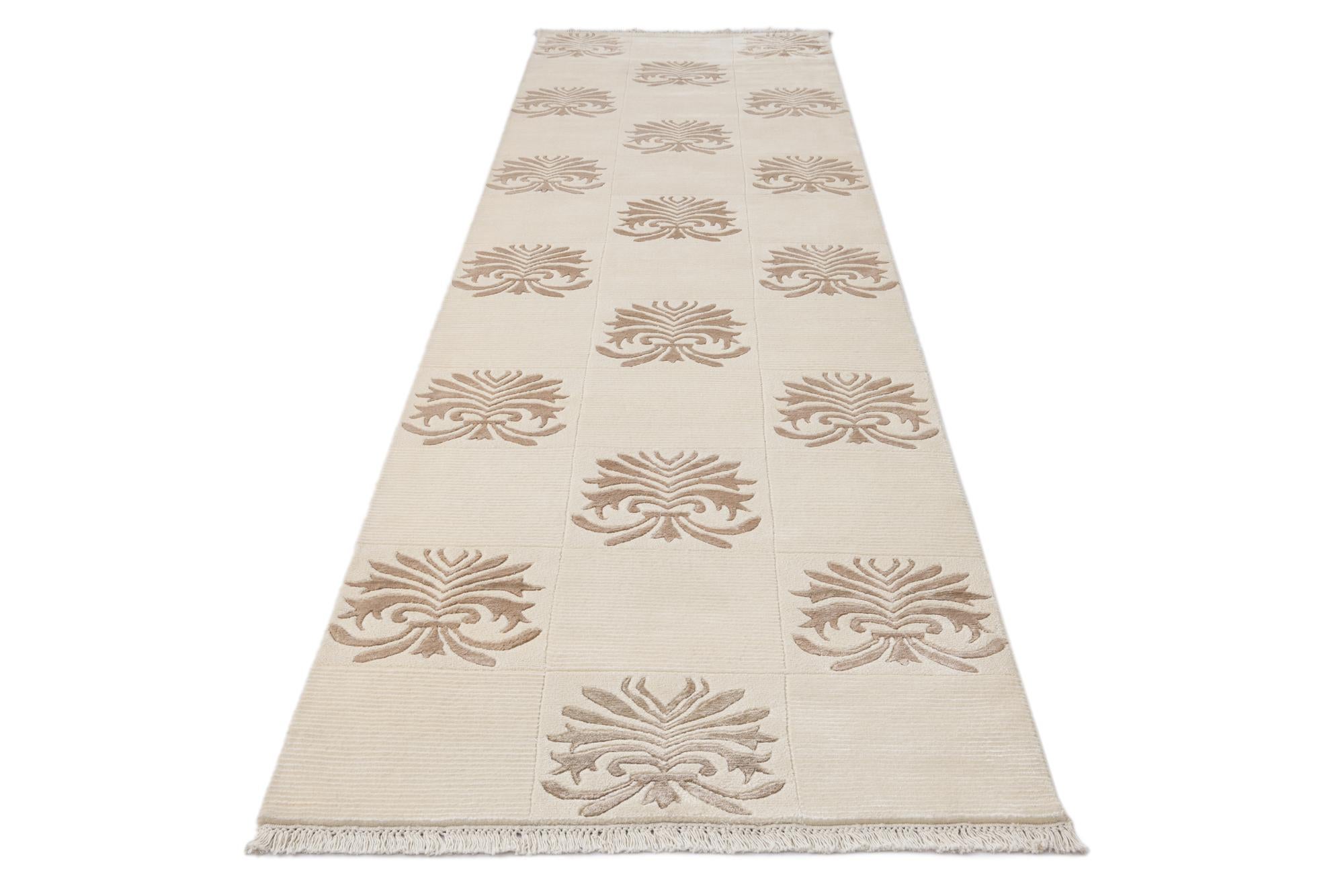 3' 3 x 13' 4 Hand Knotted Darya Wool Runner Rug