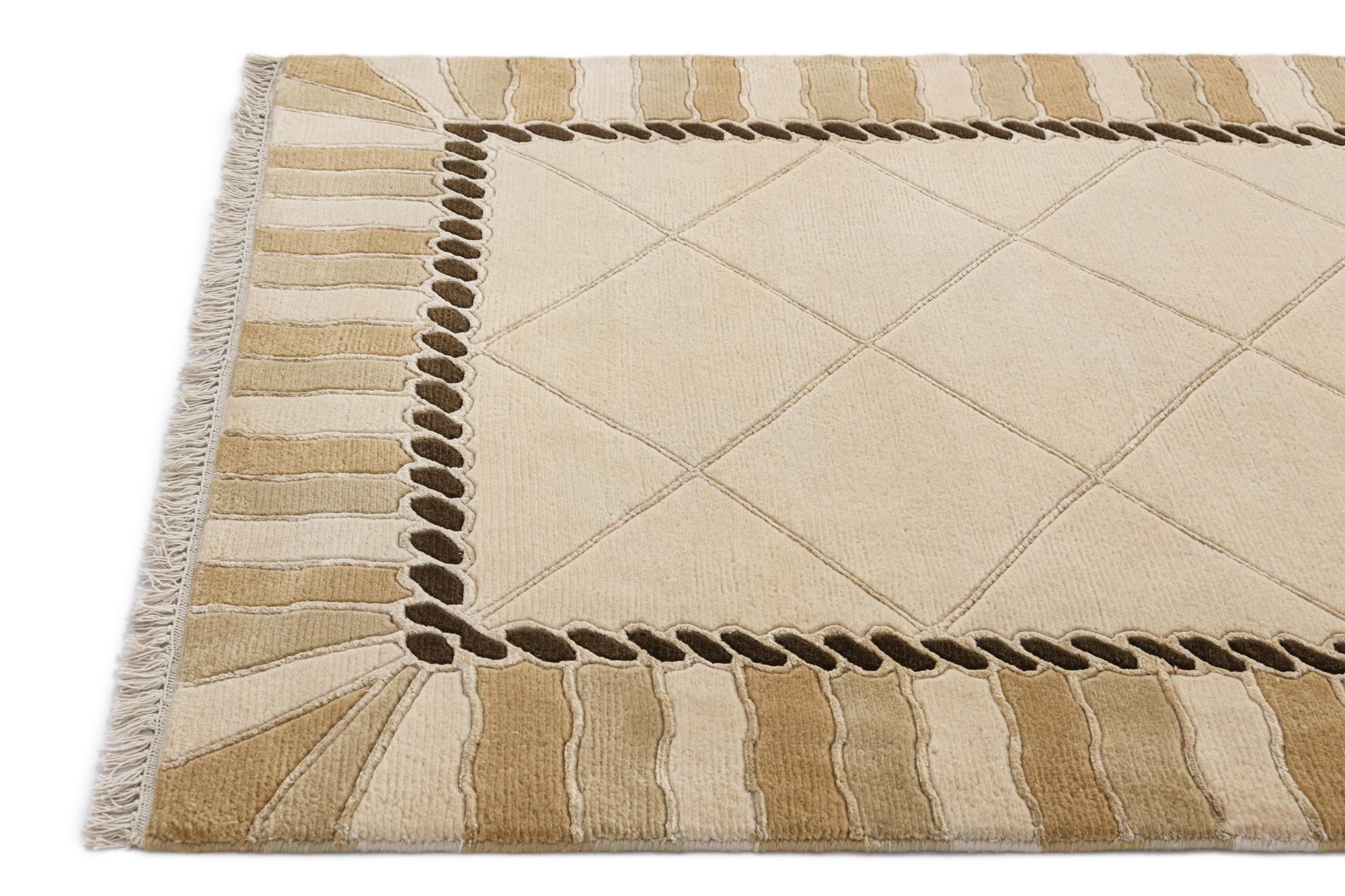 3' 3 x 13' Hand Knotted Darya Wool Runner Rug