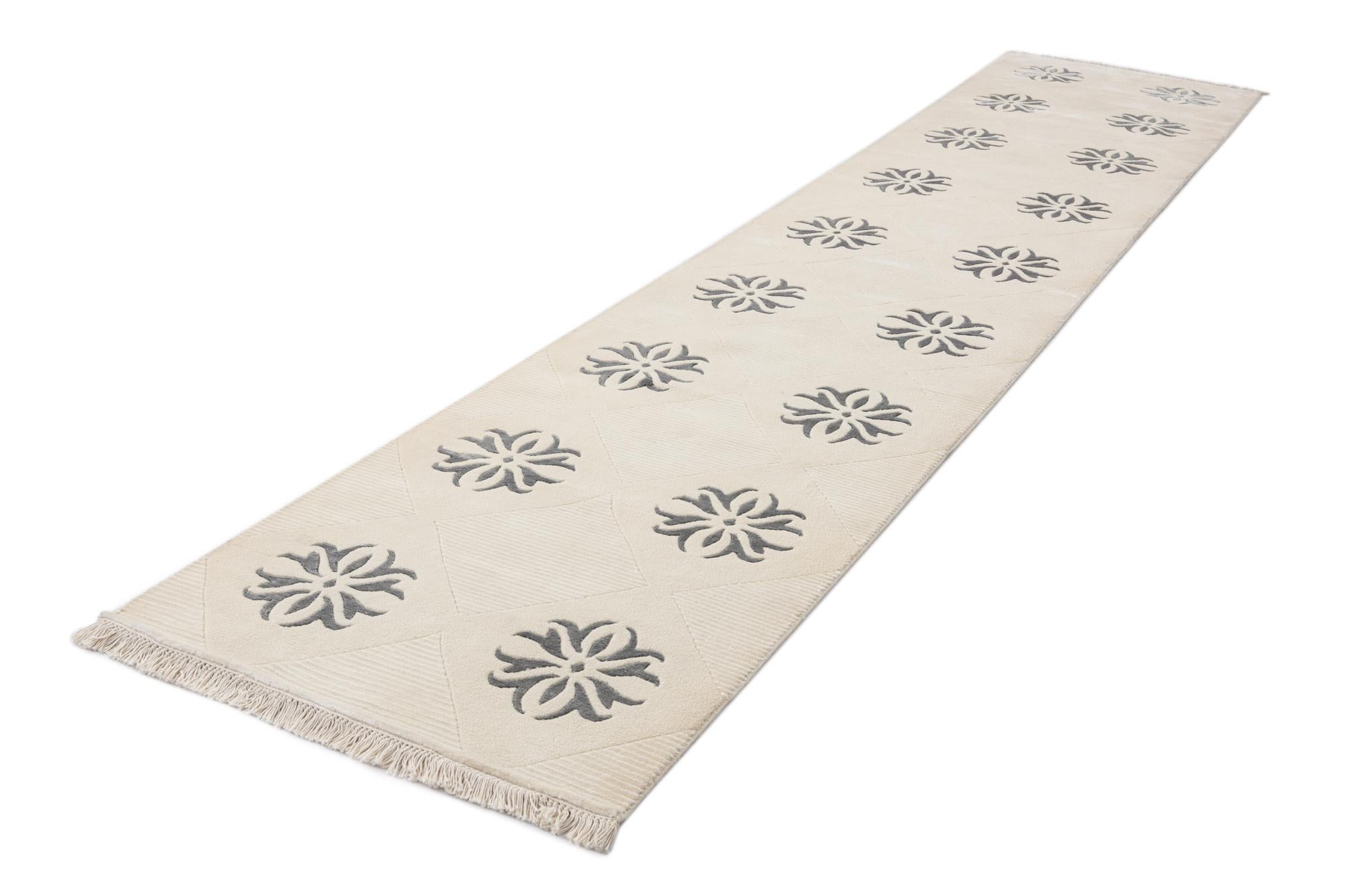 2' 7 x 13' 1 Hand Knotted Darya Wool Runner Rug