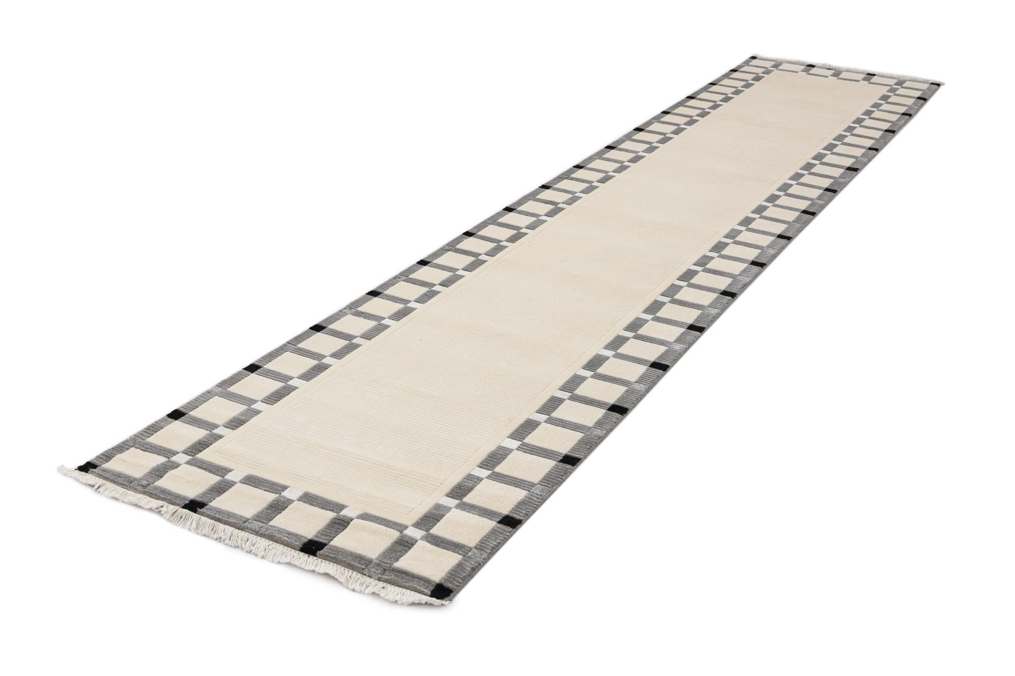 2' 7 x 12' 11 Hand Knotted Darya Wool Runner Rug