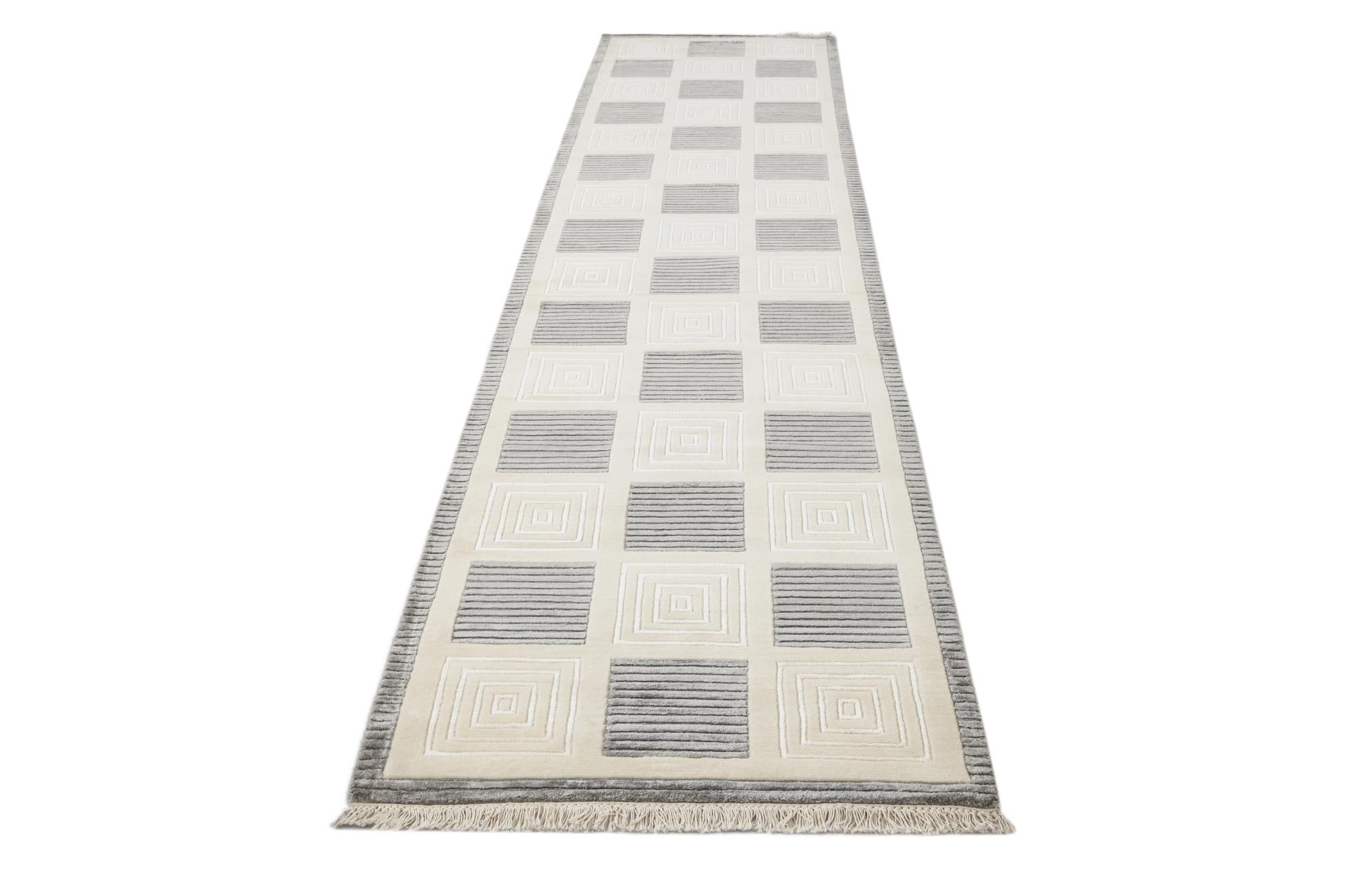 2' 8 x 13' 1 Hand Knotted Darya Wool Runner Rug