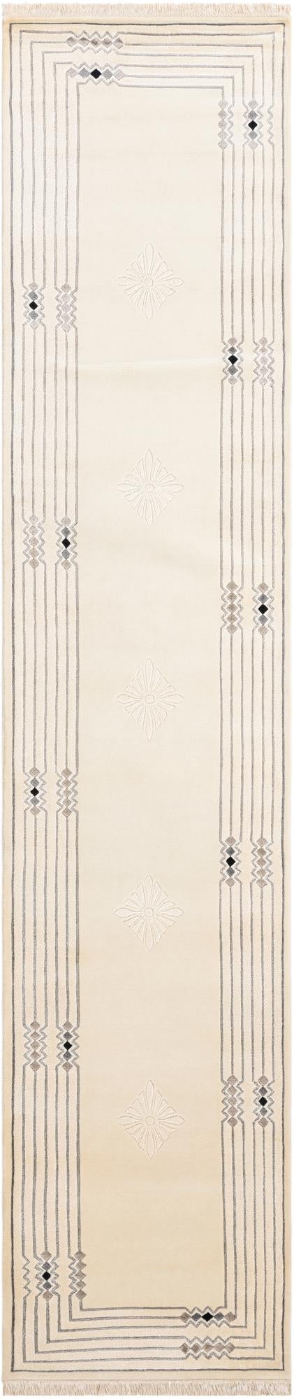 2' 8 x 12' 10 Hand Knotted Darya Wool Runner Rug