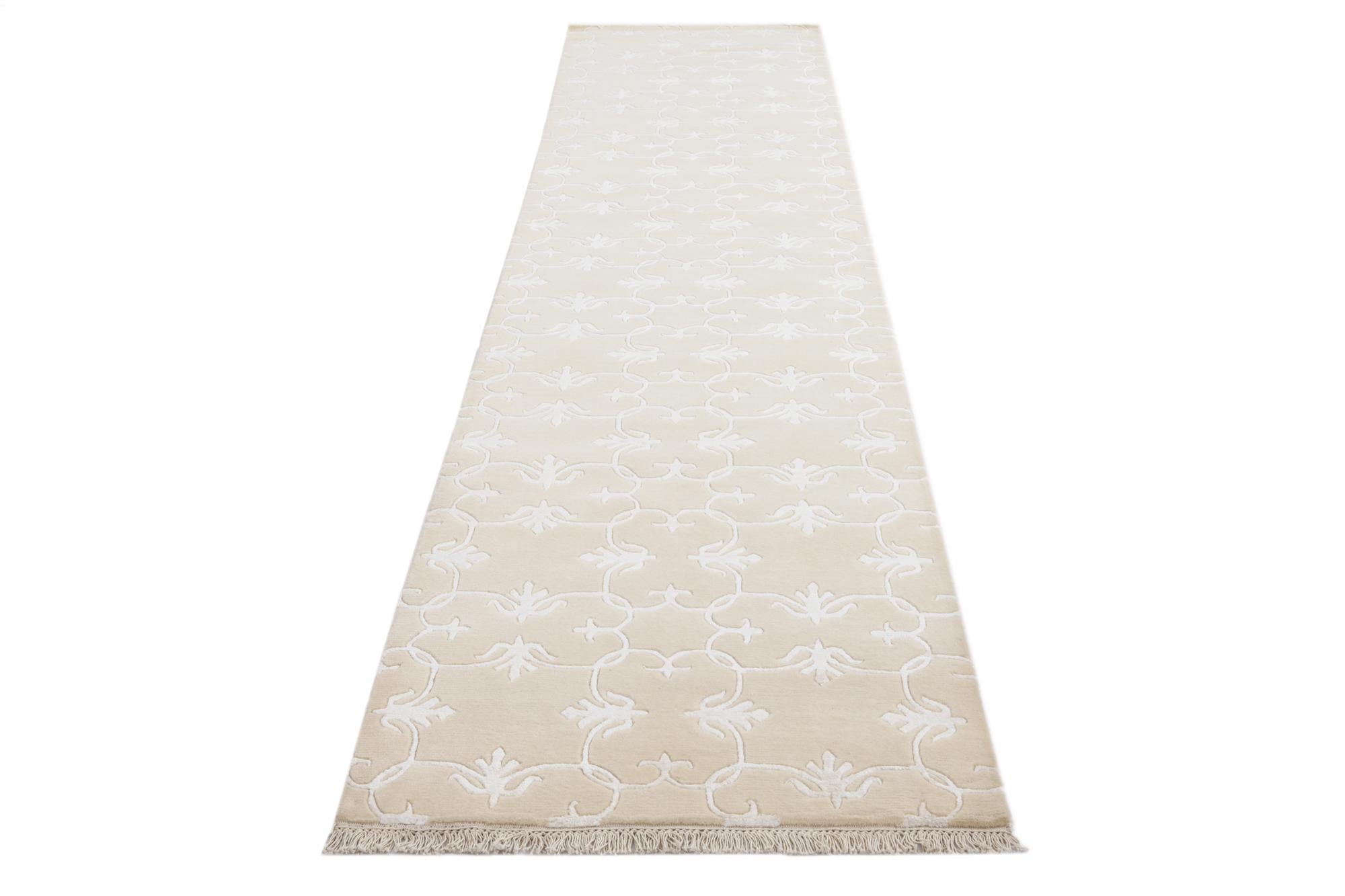 2' 8 x 13' Hand Knotted Darya Wool Runner Rug