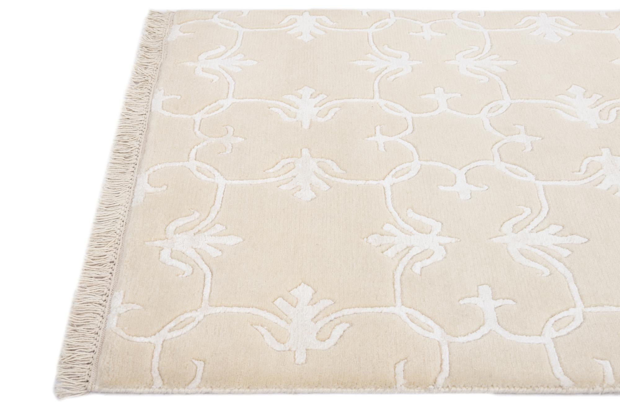 2' 8 x 13' Hand Knotted Darya Wool Runner Rug