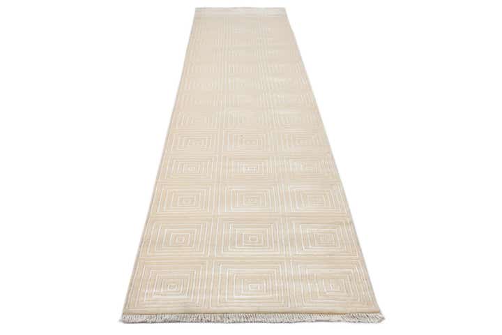 2' 7 x 13' Hand Knotted Darya Wool Runner Rug