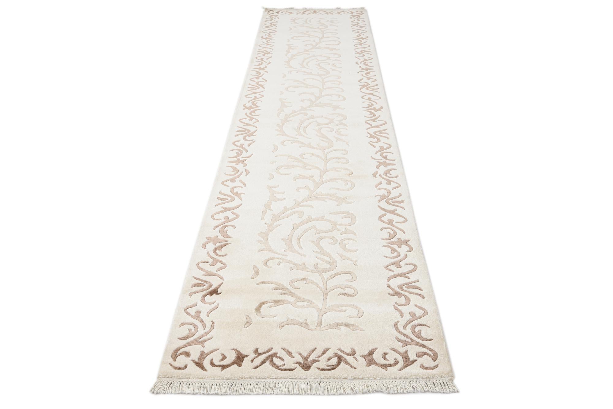 2' 7 x 13' 3 Hand Knotted Darya Wool Runner Rug