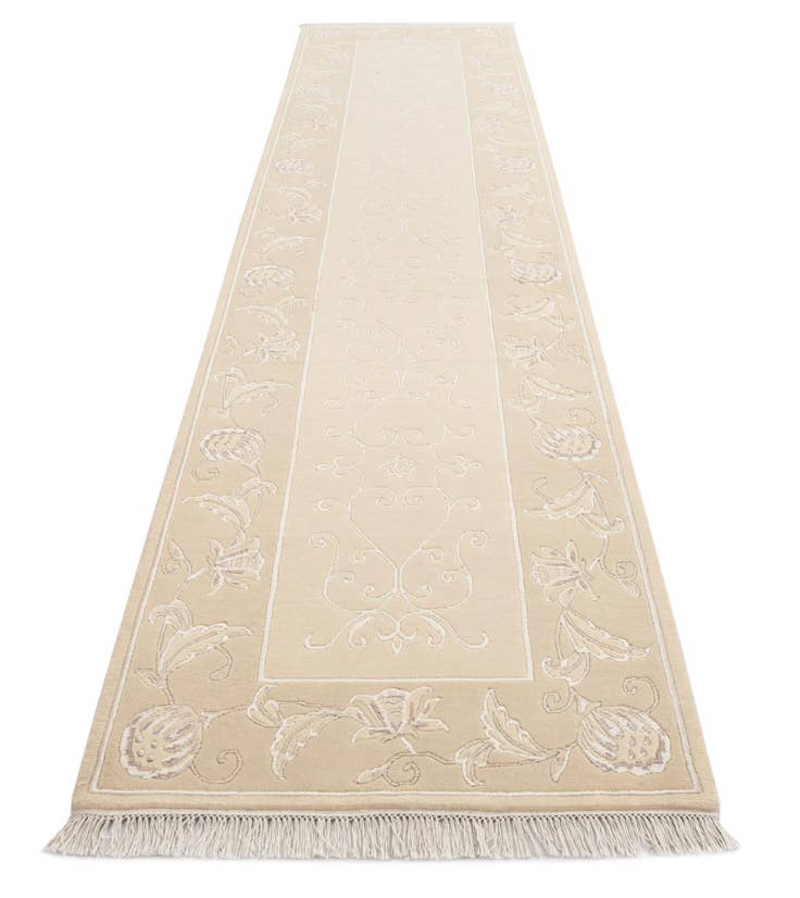 Detail image of 3' 1 x 13' 3 Hand Knotted Darya Wool Runner Rug