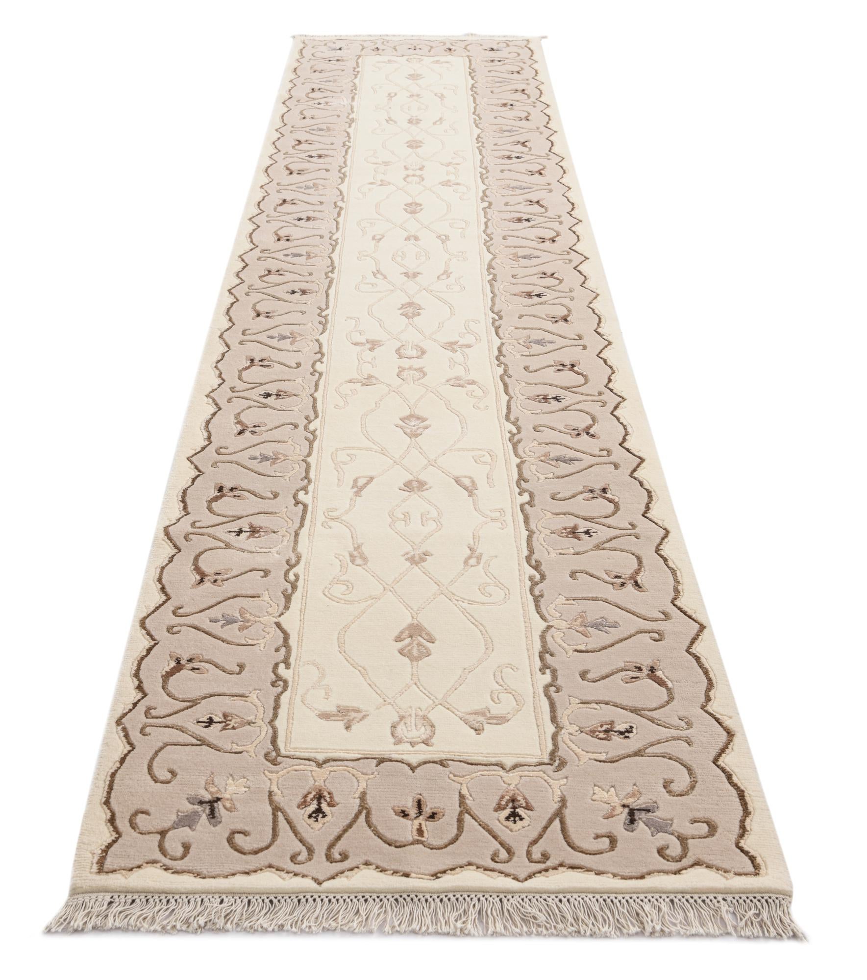 2' 11 x 13' 1 Hand Knotted Darya Wool Runner Rug