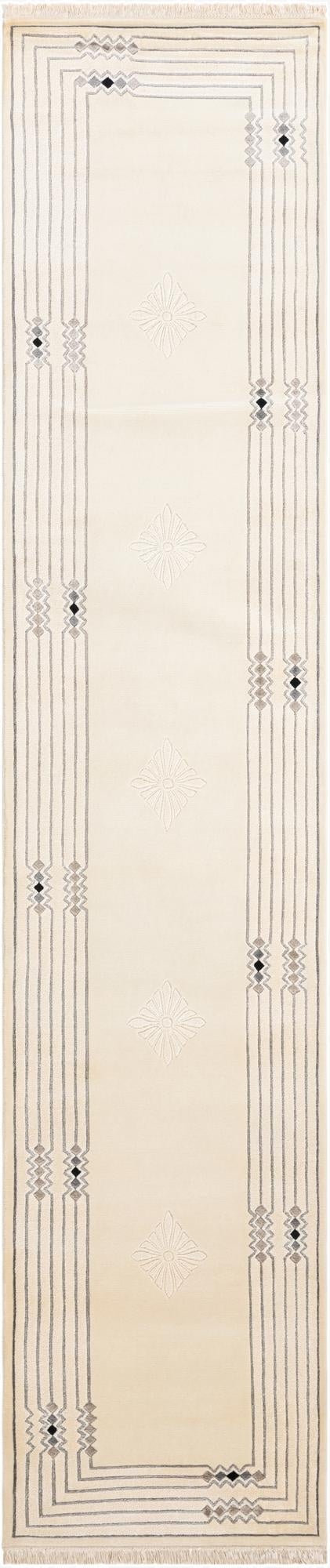 2' 8 x 12' 10  Hand Knotted Darya Wool Runner Rug