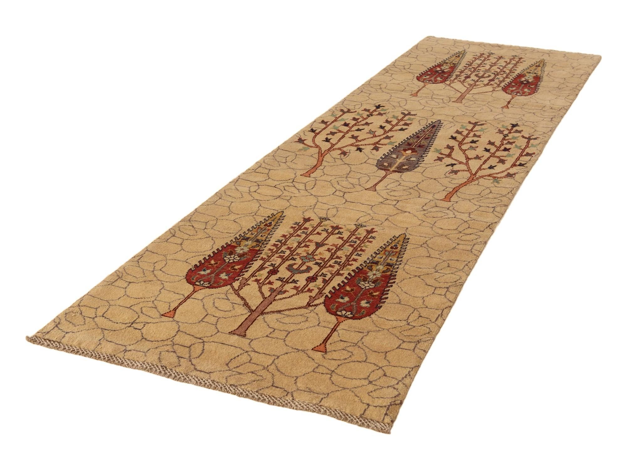 2' 11 x 10' Hand Knotted Kazak Runner Rug