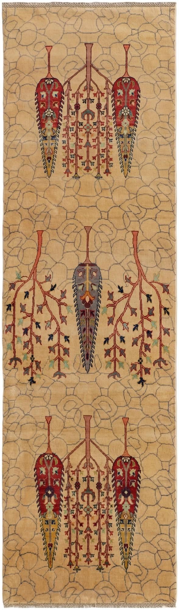 2' 11 x 10' Hand Knotted Kazak Runner Rug