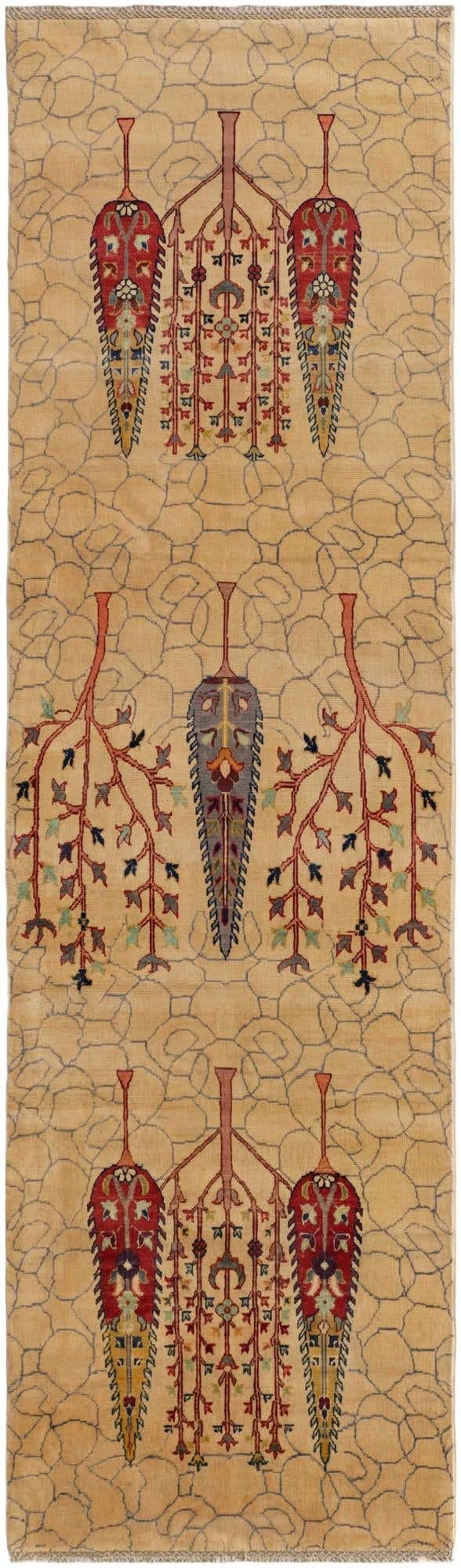 2' 11 x 10' Hand Knotted Kazak Runner Rug
