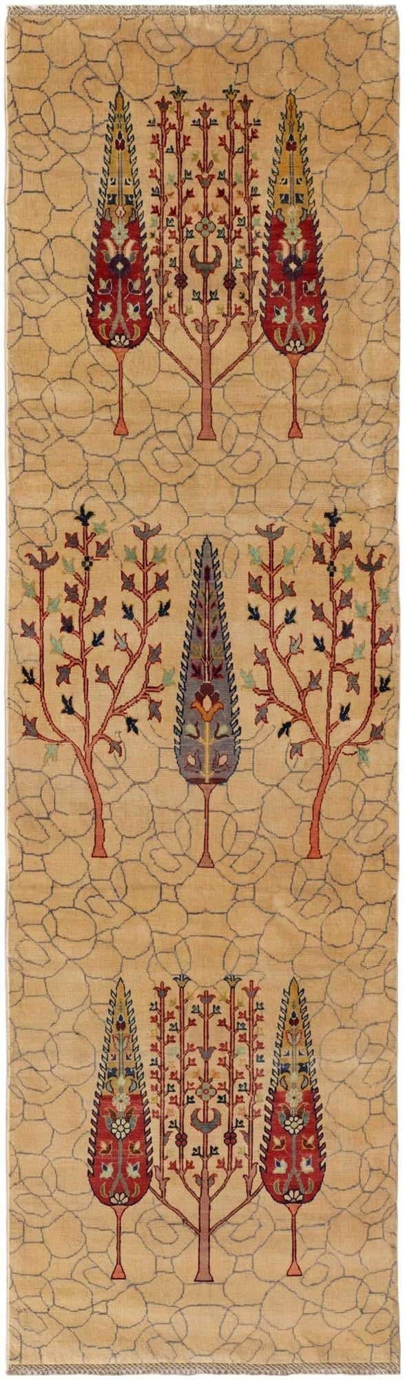 2' 11 x 10' Hand Knotted Kazak Runner Rug