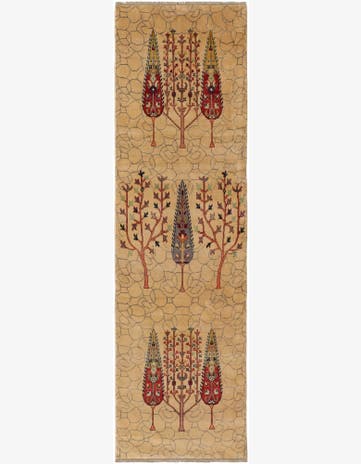 2' 11 x 10' Hand Knotted Kazak Runner Rug