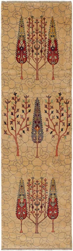2' 11 x 10' Hand Knotted Kazak Runner Rug