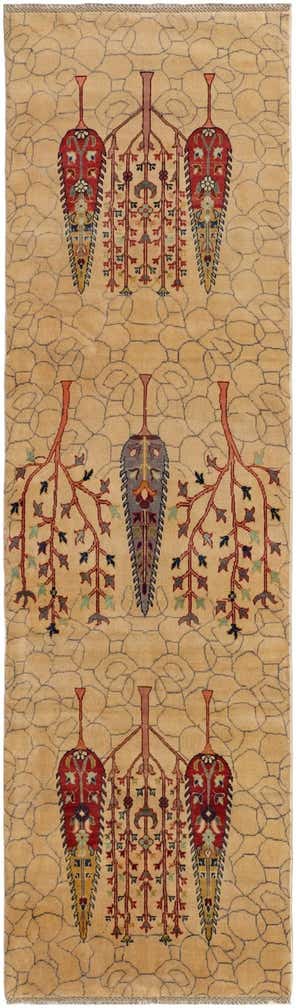 2' 11 x 10' Hand Knotted Kazak Runner Rug