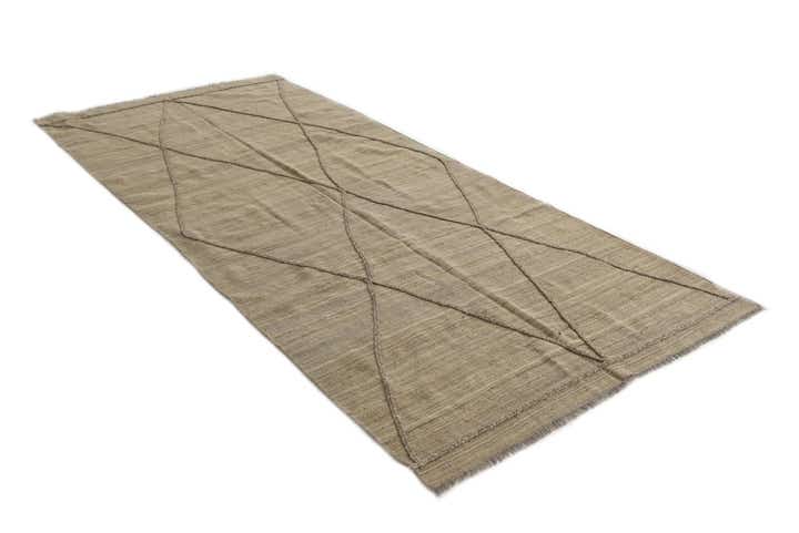 4' 6 x 9' 10 Hand Woven Kilim Modern Wool Runner Rug