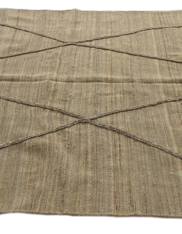 Detail image of 4' 6 x 9' 10  Hand Woven Kilim Modern Wool Runner Rug
