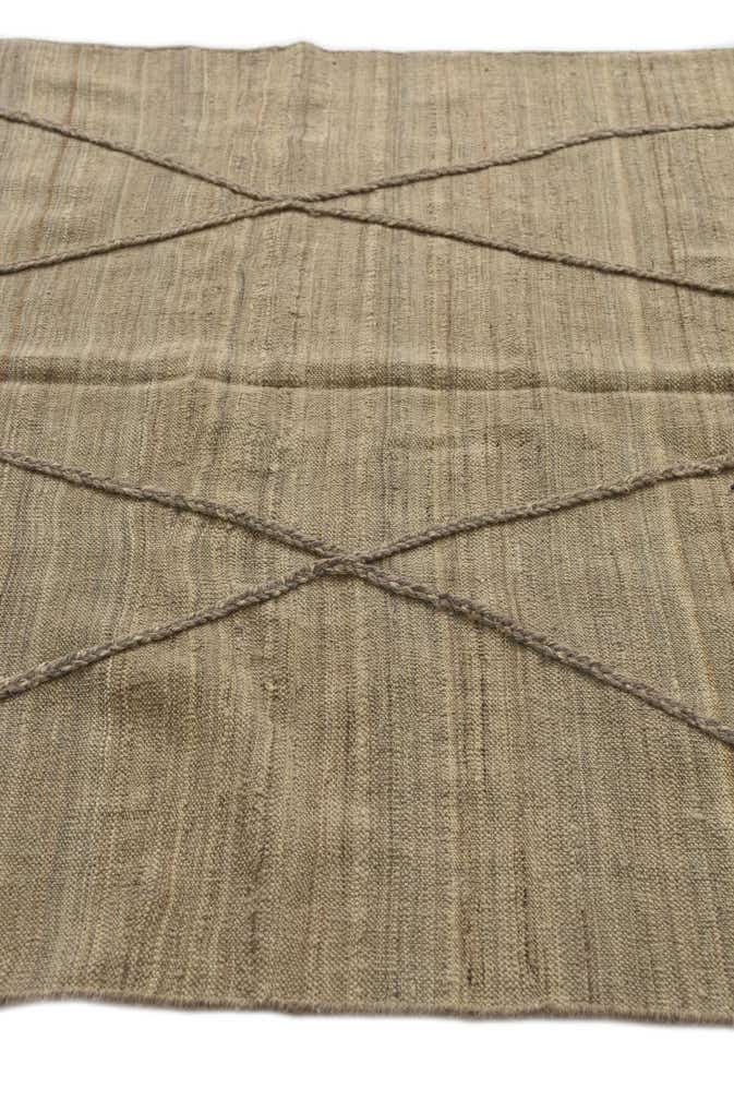 4' 6 x 9' 10 Hand Woven Kilim Modern Wool Runner Rug