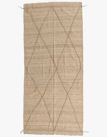 4' 6 x 9' 10 Hand Woven Kilim Modern Wool Runner Rug
