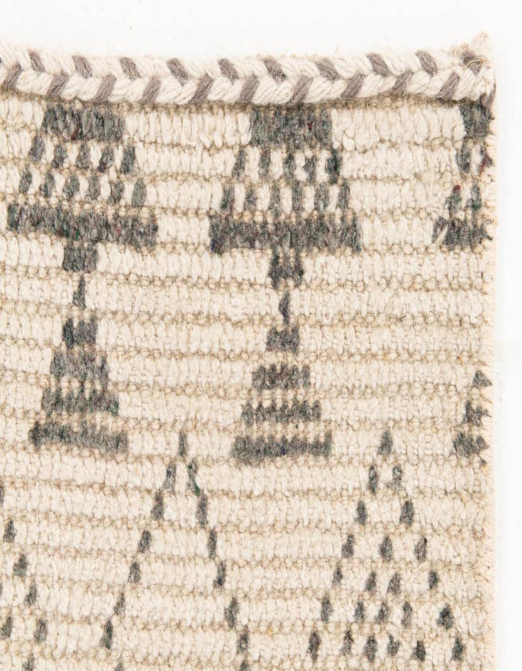 Detail image of 2' 7 x 10' 2  Hand Knotted Moroccan Wool Runner Rug