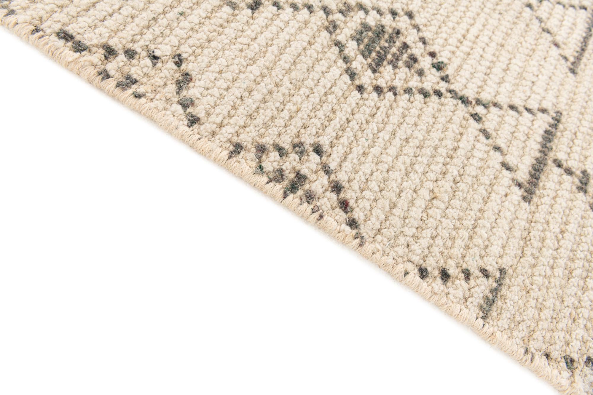 2' 9 x 10' 1 Hand Knotted Moroccan Wool Runner Rug