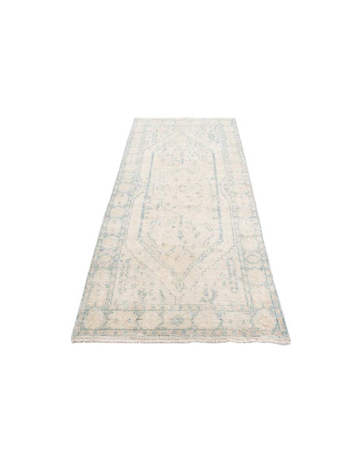 Detail image of 3' 10 x 8' 3  Hand Knotted Moroccan Wool Runner Rug