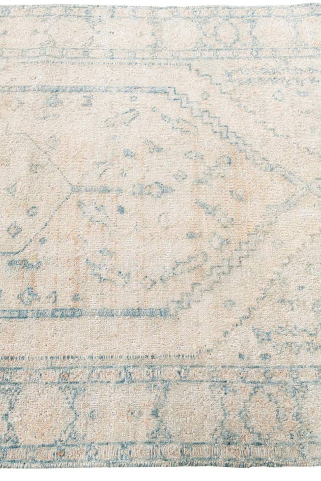 Detail image of 3' 10 x 8' 3 Hand Knotted Moroccan Wool Runner Rug