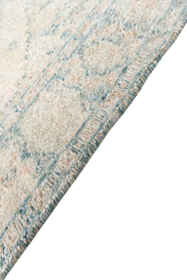 Detail image of 3' 10 x 8' 3 Hand Knotted Moroccan Wool Runner Rug