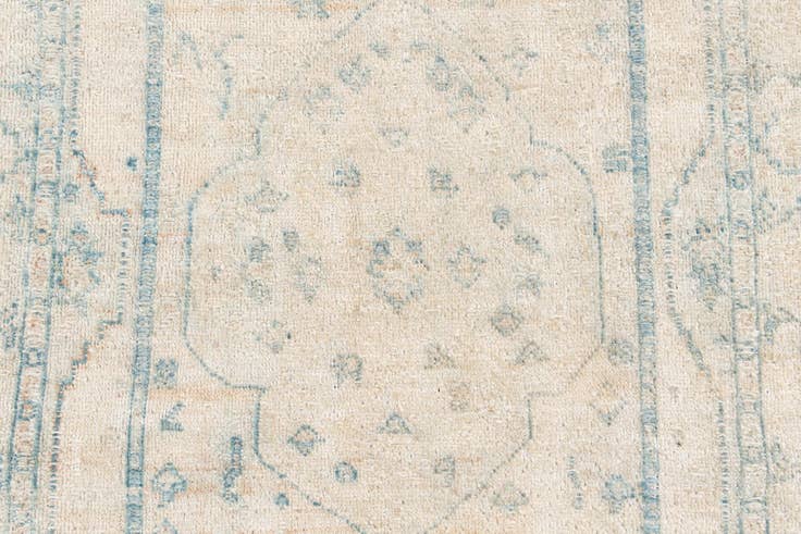 Detail image of 3' 10 x 8' 3 Hand Knotted Moroccan Wool Runner Rug