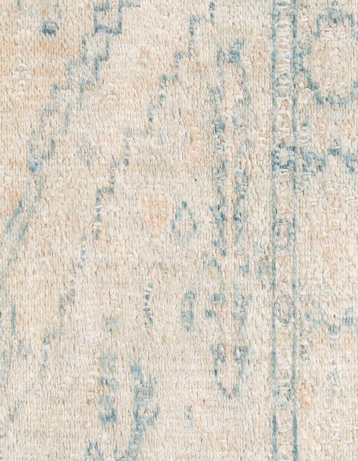 Detail image of 3' 10 x 8' 3  Hand Knotted Moroccan Wool Runner Rug