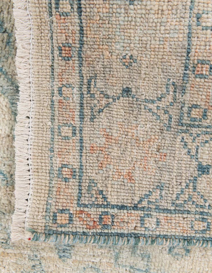Detail image of 3' 10 x 8' 3  Hand Knotted Moroccan Wool Runner Rug