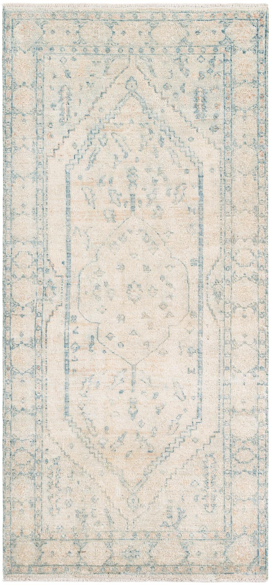 3' 10 x 8' 3 Hand Knotted Moroccan Wool Runner Rug