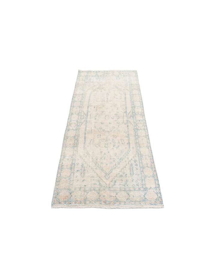 3' 10 x 8' 3 Hand Knotted Moroccan Wool Runner Rug