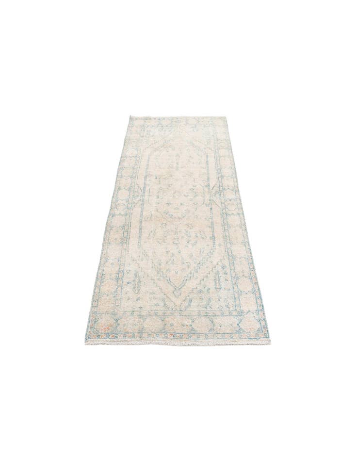 Detail image of 3' 10 x 8' 3 Hand Knotted Moroccan Wool Runner Rug