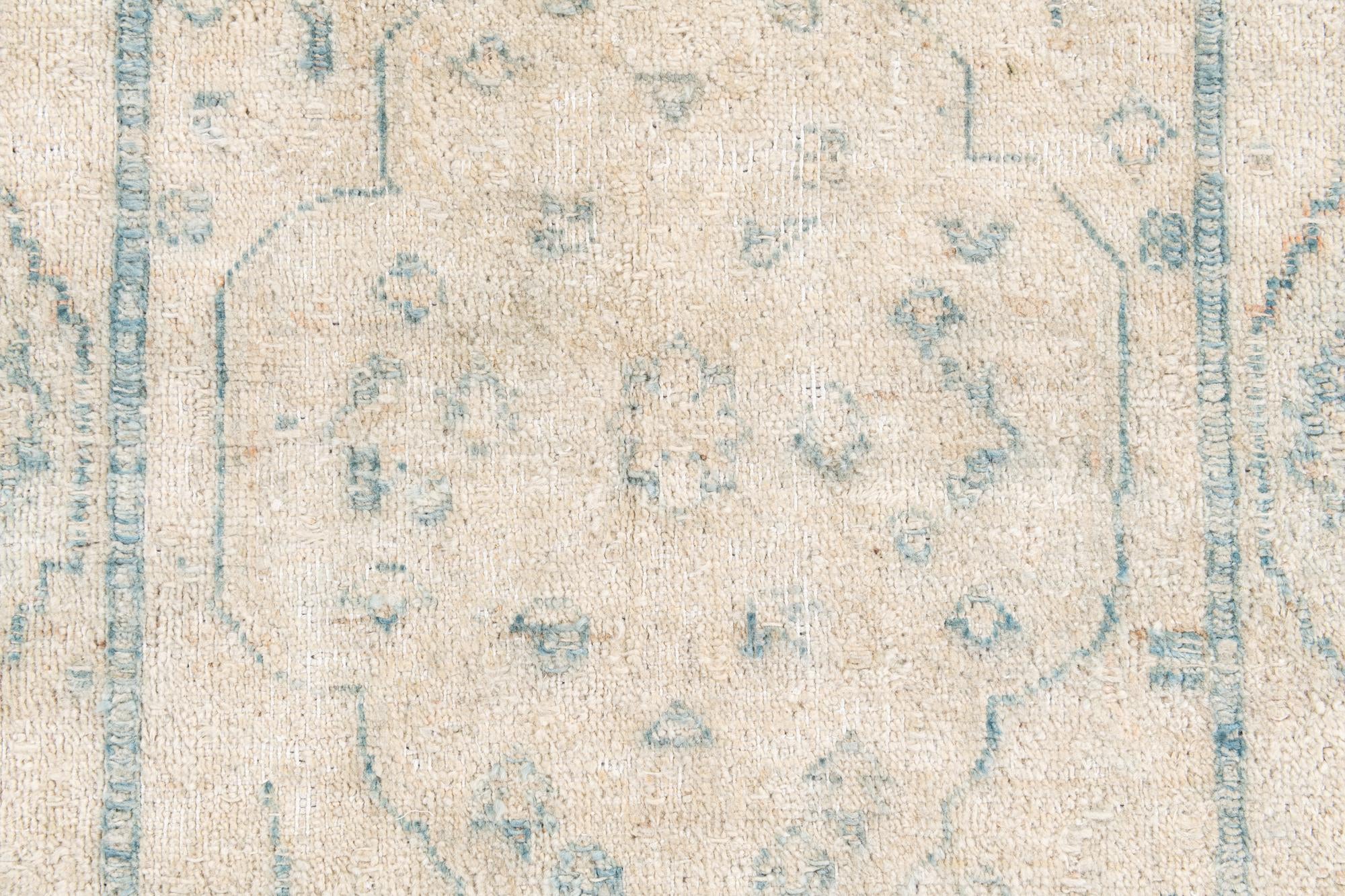 3' 10 x 8' 3 Hand Knotted Moroccan Wool Runner Rug