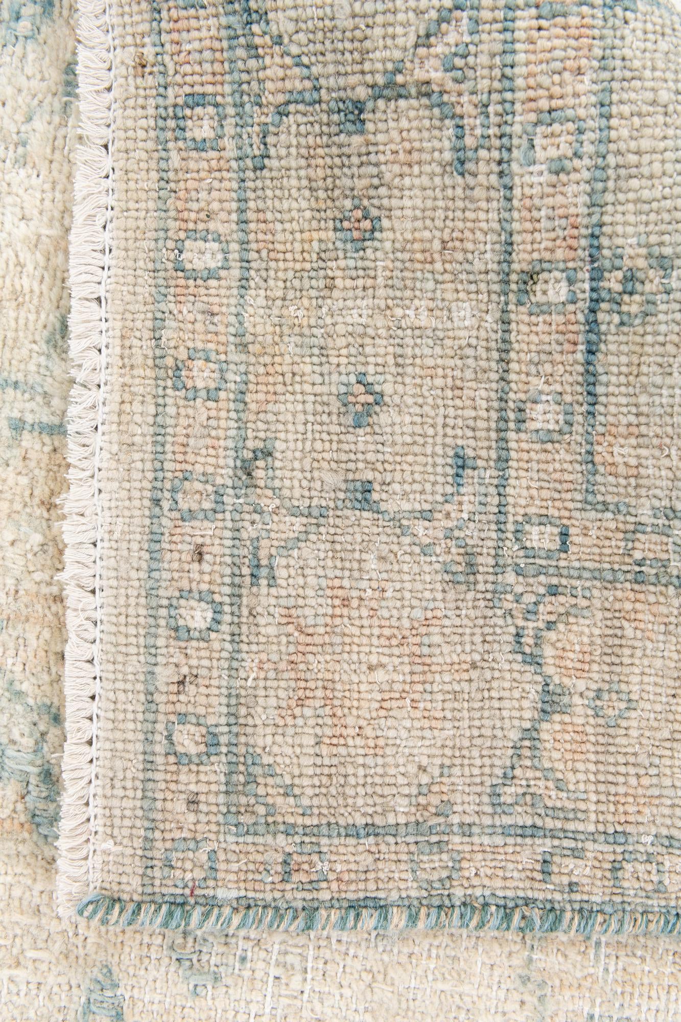 3' 10 x 8' 3 Hand Knotted Moroccan Wool Runner Rug
