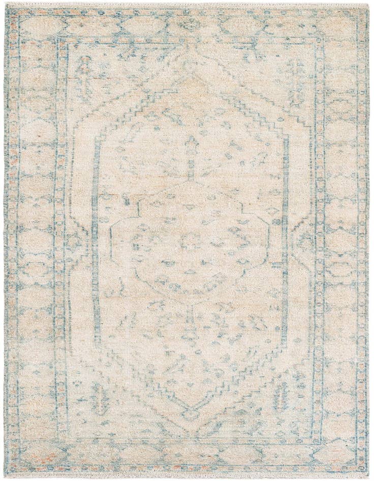 Detail image of 3' 10 x 8' 3 Hand Knotted Moroccan Wool Runner Rug