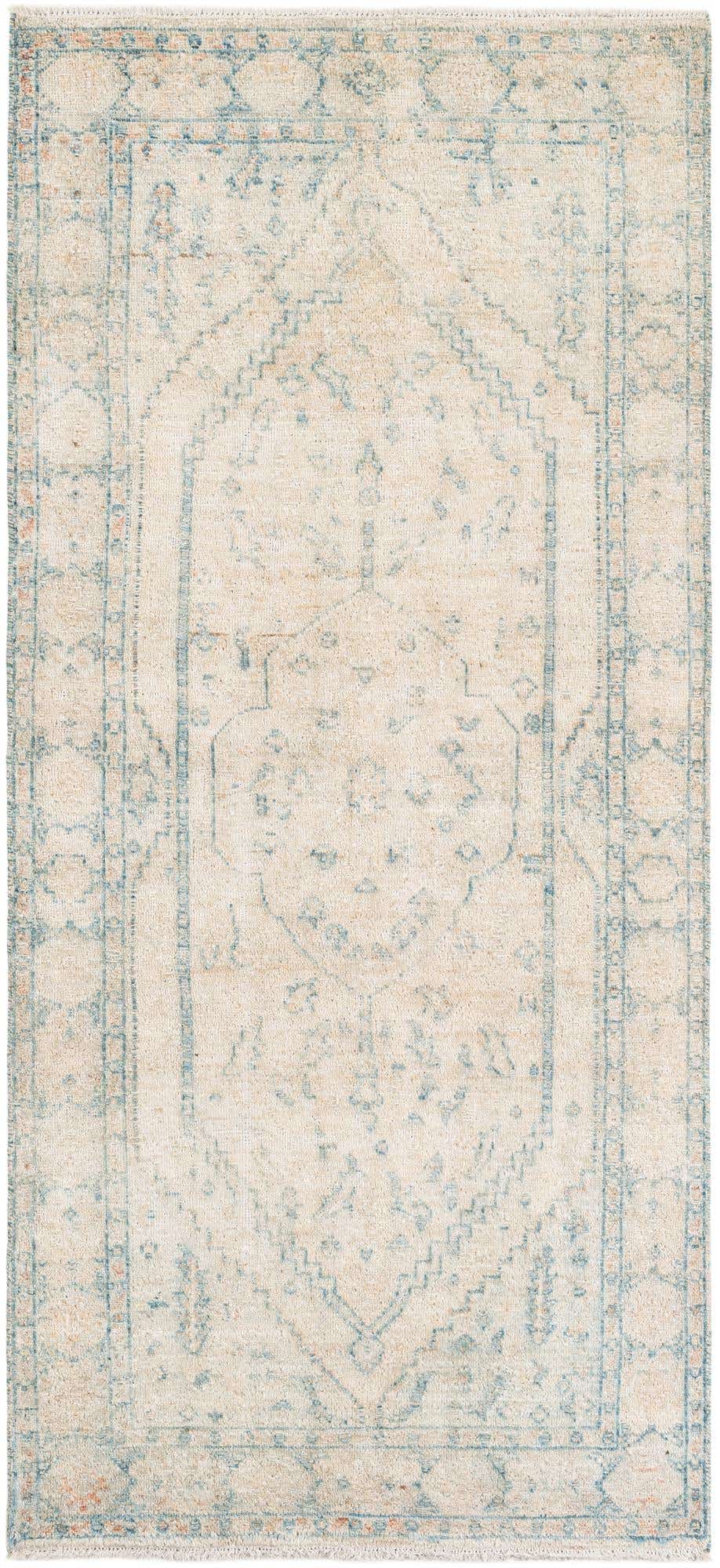 3' 10 x 8' 3 Hand Knotted Moroccan Wool Runner Rug