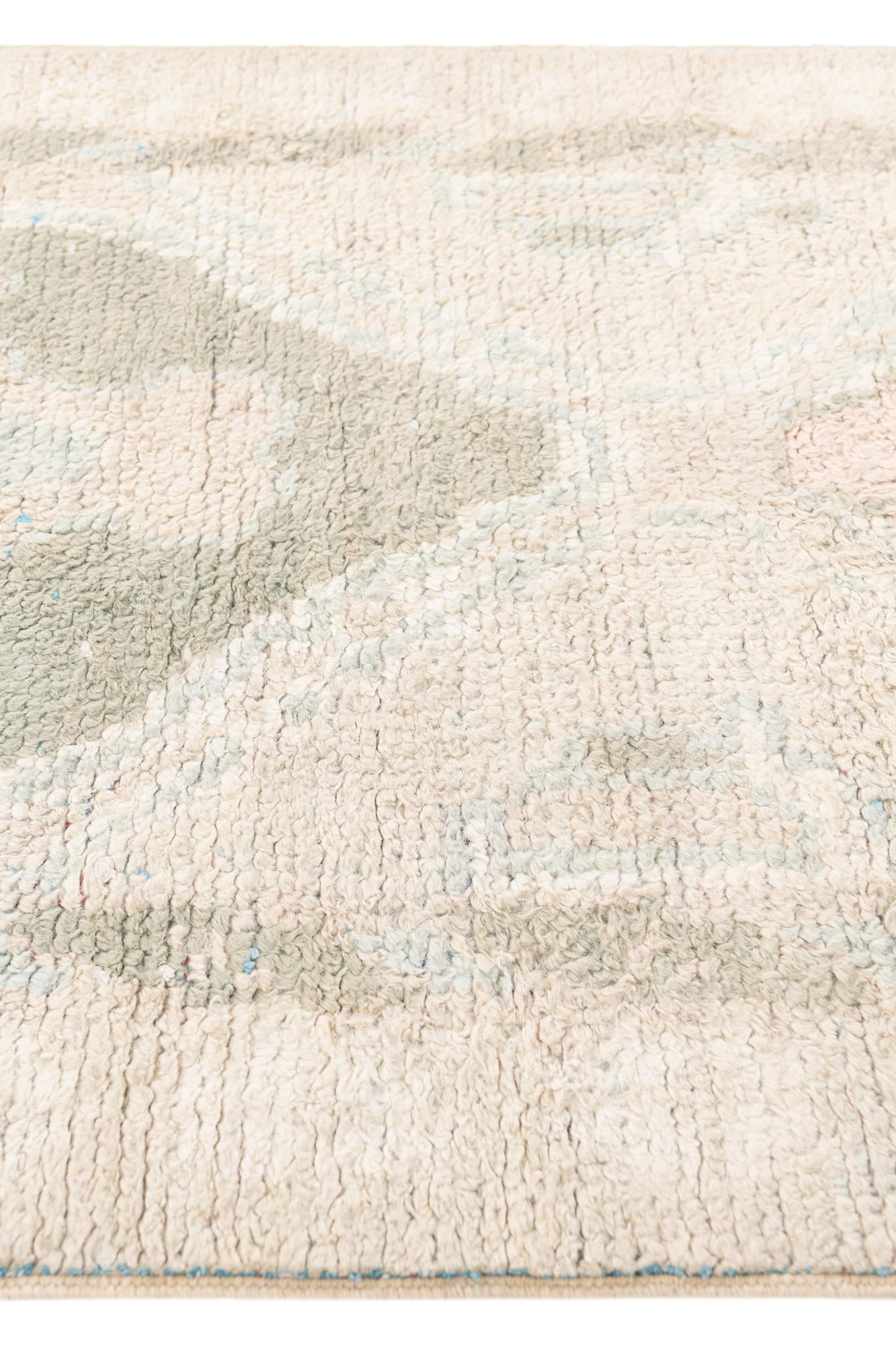 3' x 8' 9 Hand Knotted Moroccan Wool Runner Rug