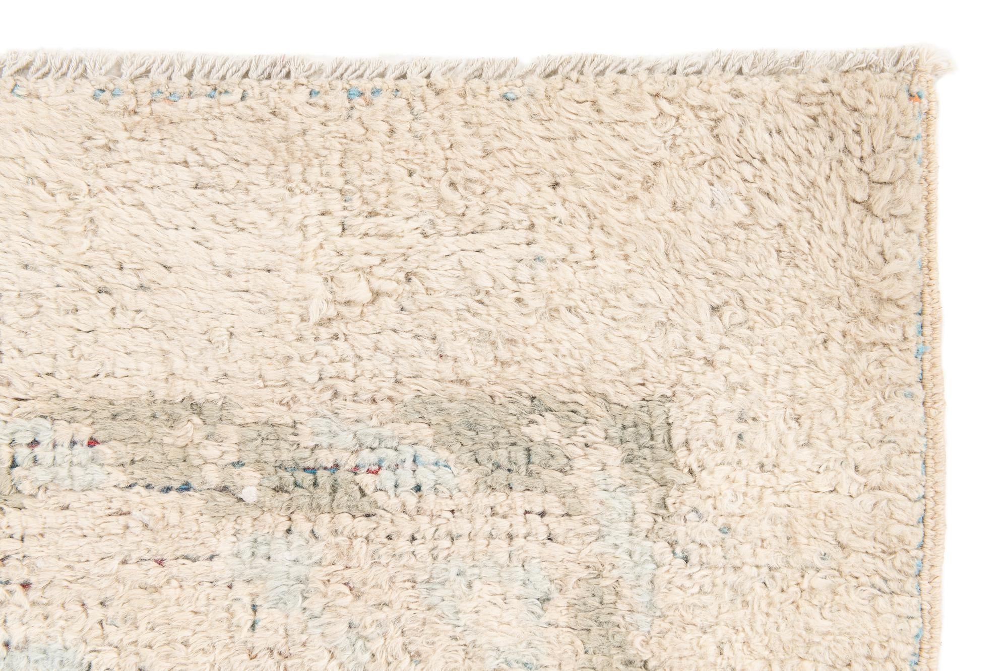 3' x 8' 9 Hand Knotted Moroccan Wool Runner Rug