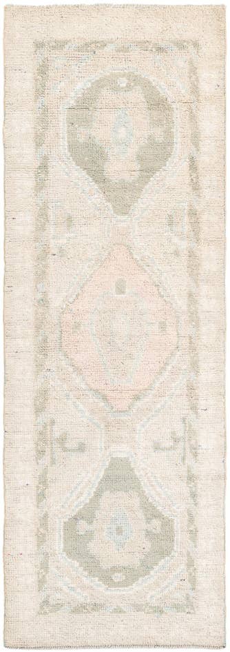 Detail image of 3' x 8' 9 Hand Knotted Moroccan Wool Runner Rug